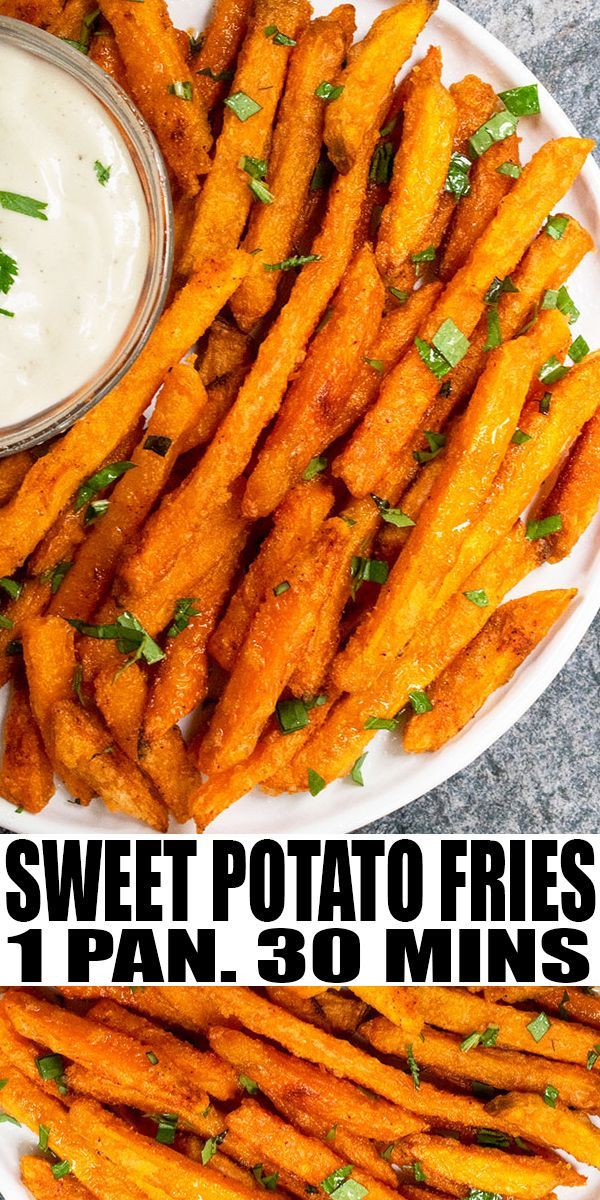Crispy Baked Sweet Potato Fries (One Pan) -   19 healthy recipes Sweet health ideas