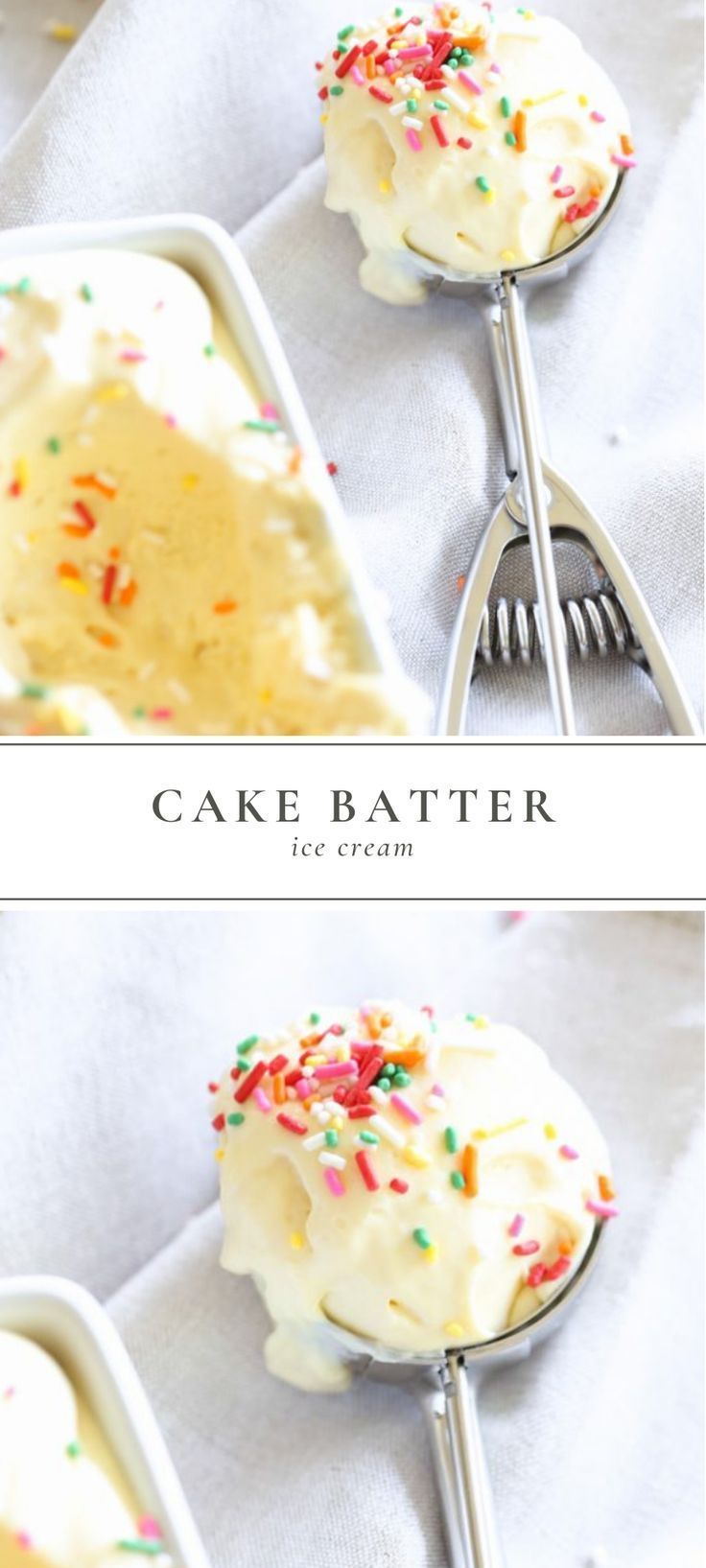 Cake Batter Ice Cream Recipe | No Churn Ice Cream | Julie Blanner -   20 cake Ice Cream 3 ingredients ideas