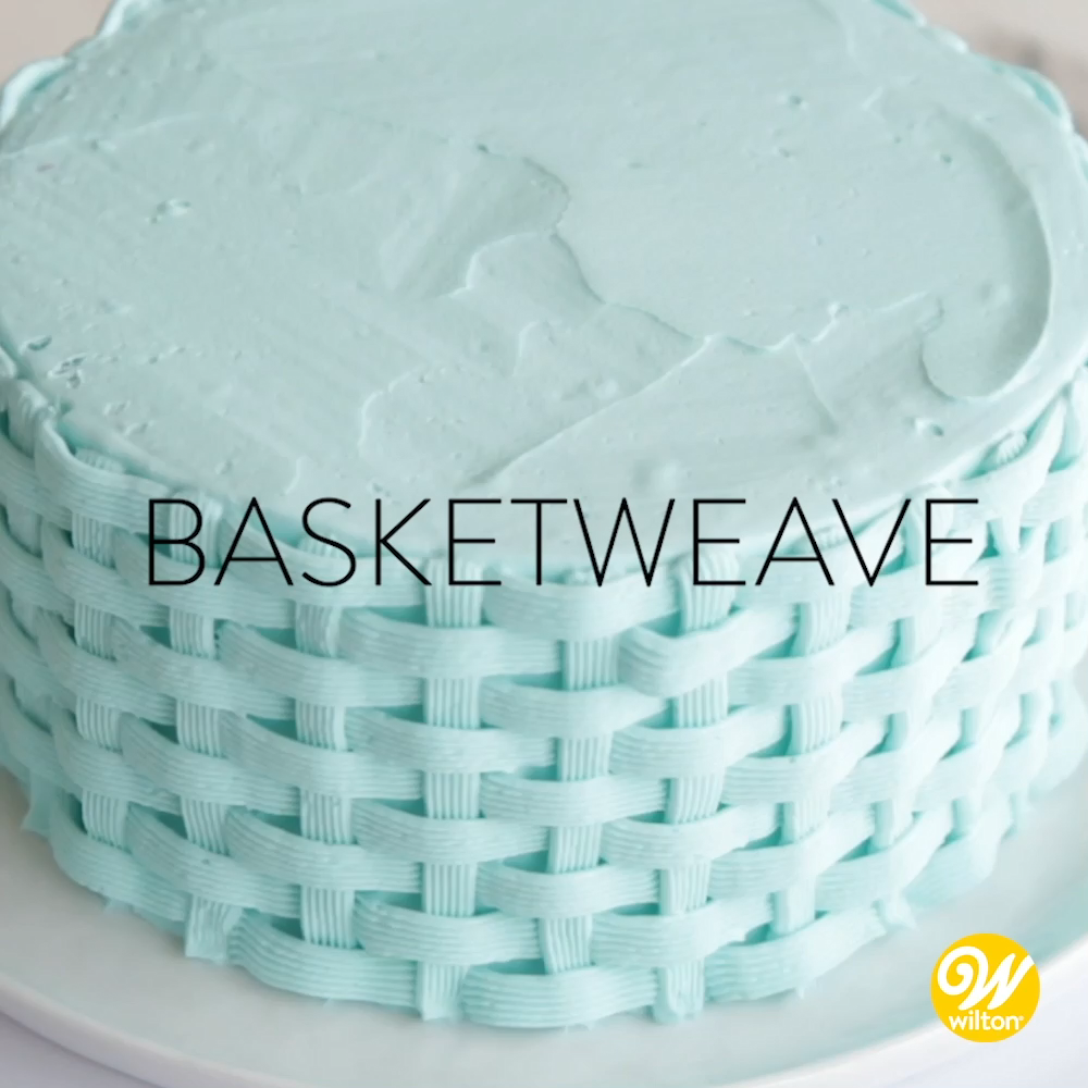 How to Pipe A Buttercream Basketweave Cake Design -   23 cake Beautiful video tutorials ideas