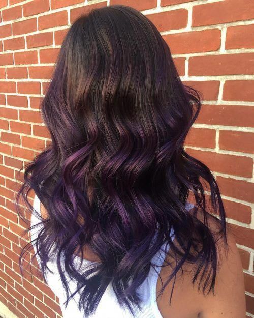 34 Sweetest Caramel Highlights on Light & Dark Brown Hair -   9 hair Purple brown ideas