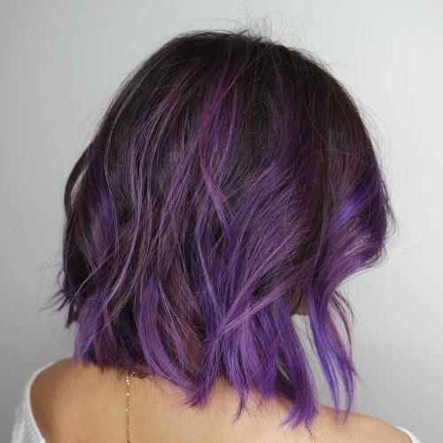 20 Purple Balayage Ideas from Subtle to Vibrant -   9 hair Purple brown ideas