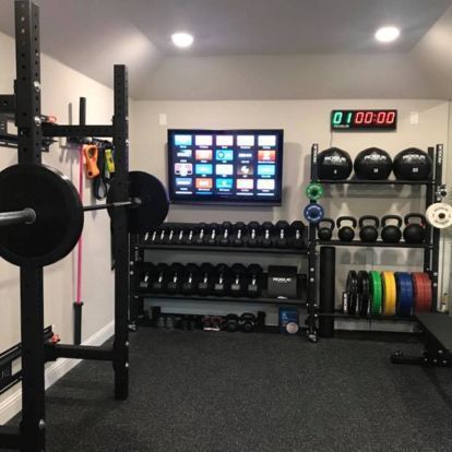 Home Gym Ideas [Gym Equipment On A Budget] -   10 fitness Interior basements ideas