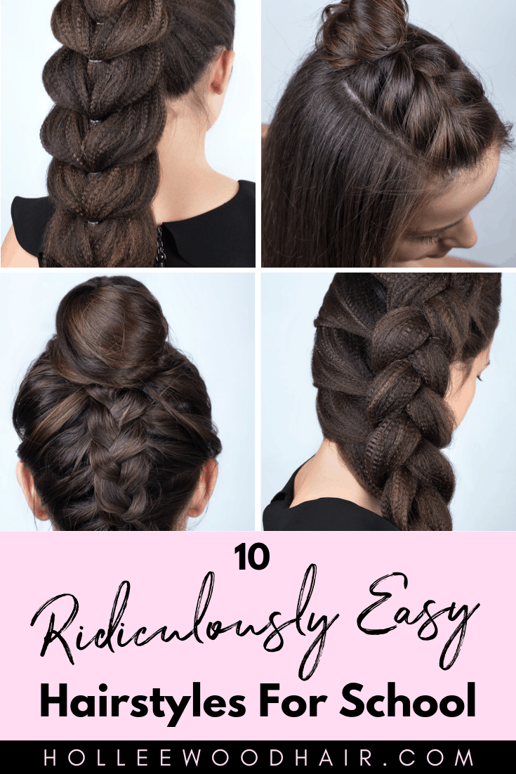 10 Ridiculously Easy Hairstyles For School 2020 (Tutorials Included) -   10 hairstyles For Girls step by step ideas