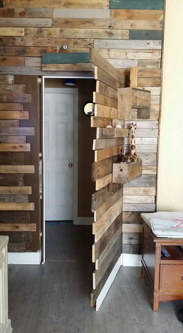 37 Fun And Unique Secret Room Ideas For Your Hideaway -   12 room decor Rustic pallet walls ideas