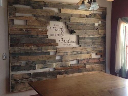 20 Most Unique Wooden Pallet Wall Decoration for Living Room -   12 room decor Rustic pallet walls ideas