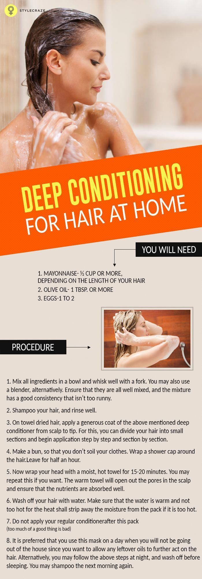 Deep Conditioning For Hair At Home -   13 hair Care at home ideas