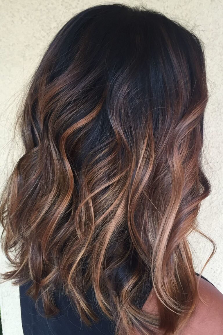 25 Balayage Hair Color Ideas for Black Hair in 2019 - With Hairstyle -   14 hair Summer balayage ideas