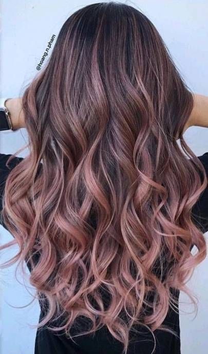 43+ ideas for hair color ideas for brunettes balayage rose gold haircolor -   14 hair Summer balayage ideas