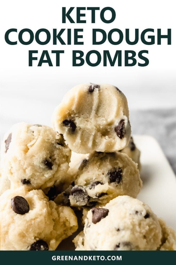 Keto Chocolate Chip Cookie Dough Fat Bombs - Green and Keto -   15 diet Low Carb fat bombs ideas