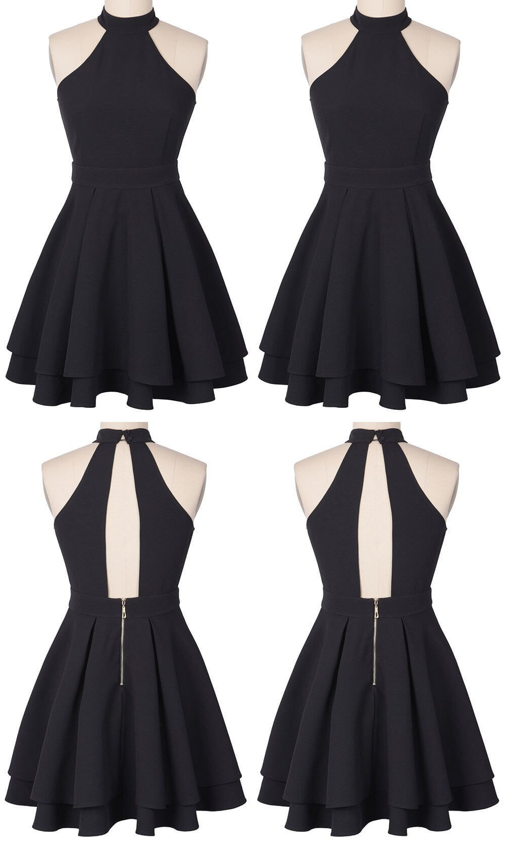Cute Black Homecoming Dress,Halter Mini Short Prom Dress -   15 dress For Teens black ideas
