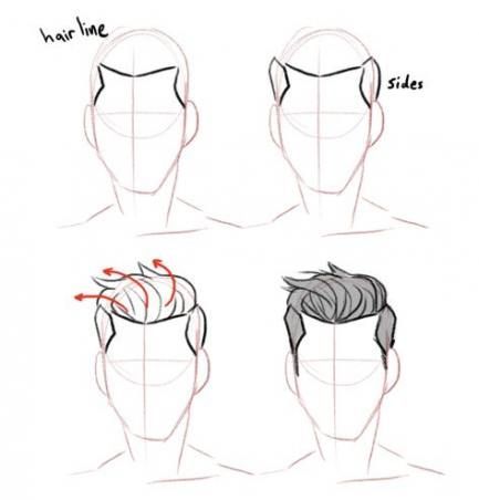 15 guy hair Drawing ideas