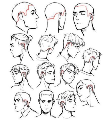 Best Drawing Cartoon Tutorial Hair Reference Ideas -   15 guy hair Drawing ideas