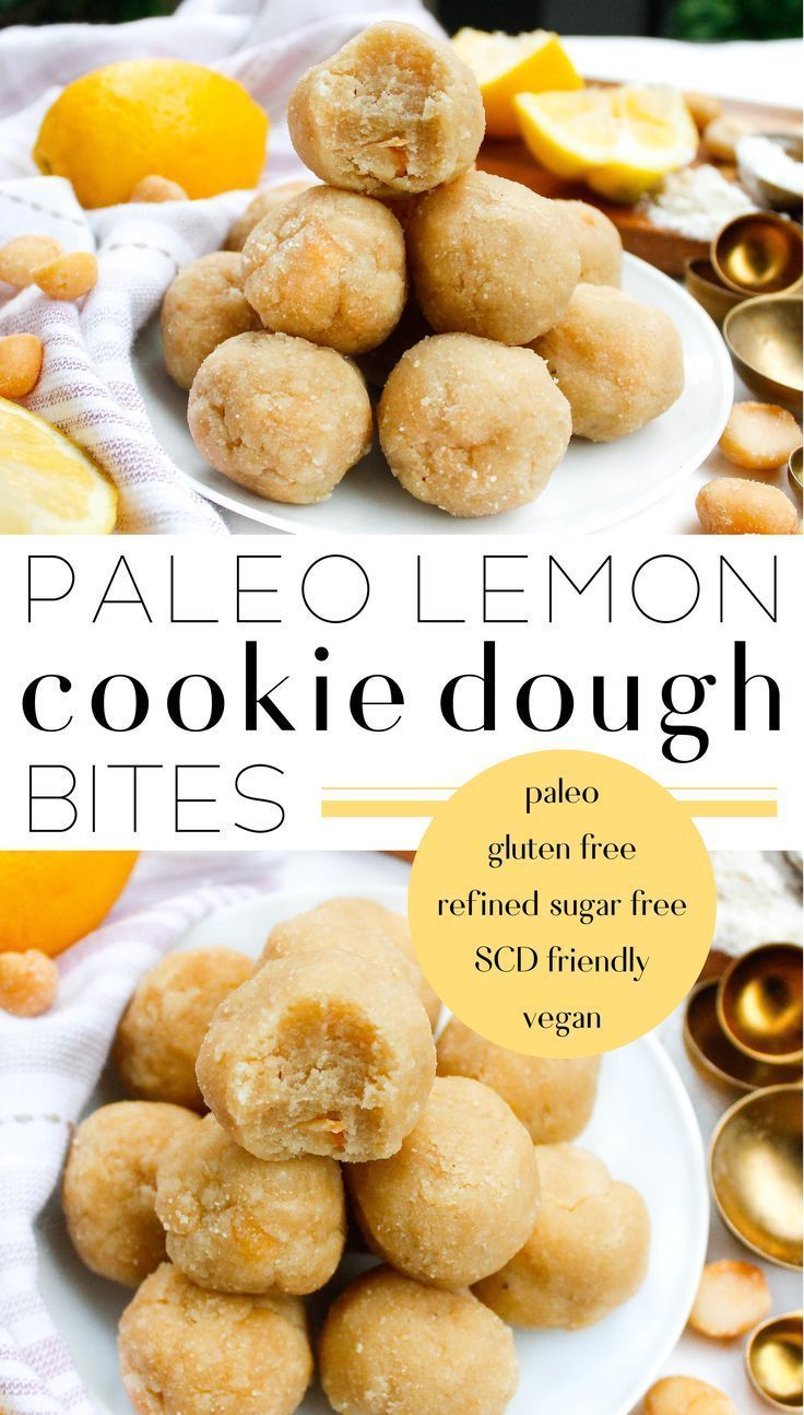 PALEO LEMON COOKIE DOUGH BITES — Plenty & Well -   16 diet Snacks cookie dough ideas