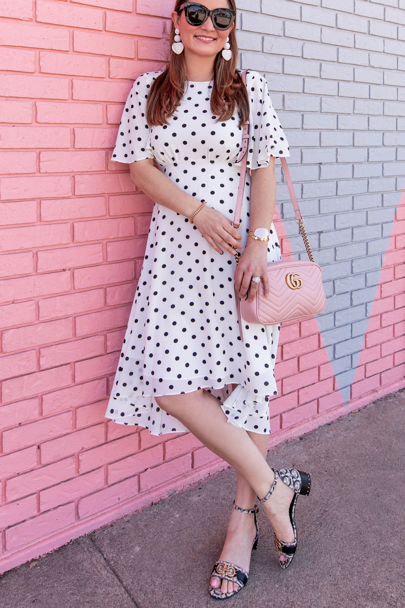 Polka Dot Dress at a Poodle Mural in Austin - Style Charade -   16 dress Korean polka dots ideas