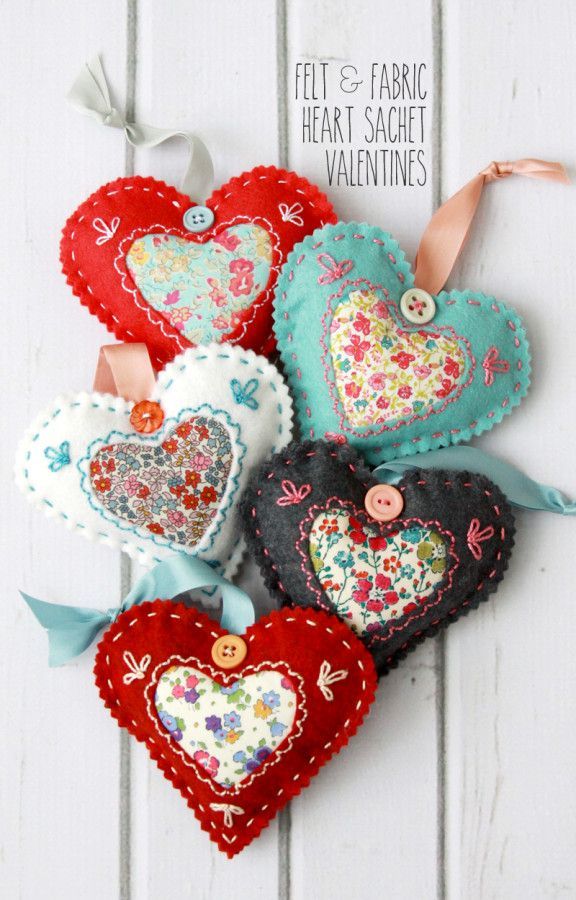 DIY Fabric Hearts for Valentine's Day | Sewing | Flamingo Toes -   16 fabric crafts Christmas link ideas