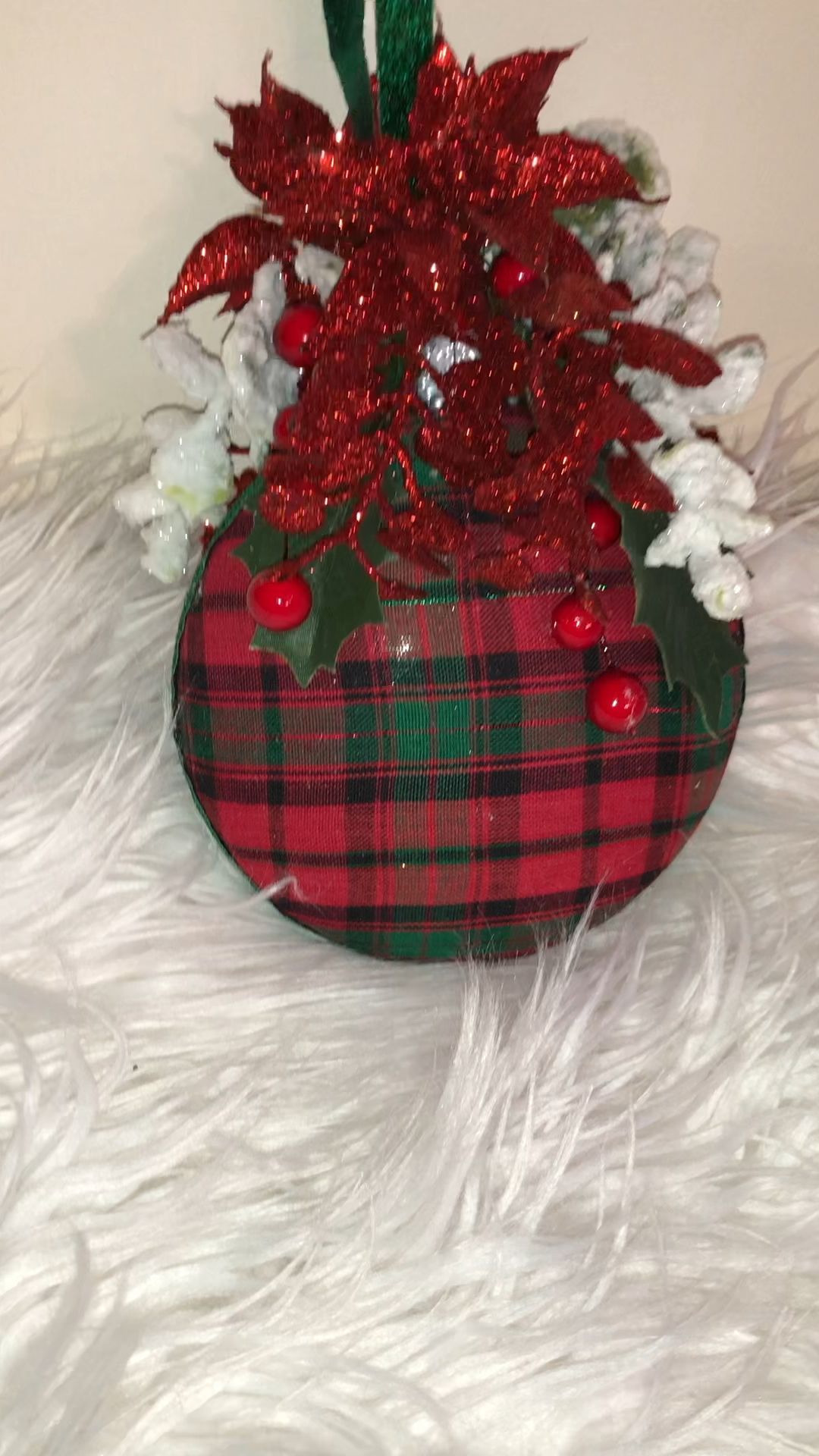 Red and Green Plaid Ornament | Etsy -   16 fabric crafts Christmas link ideas