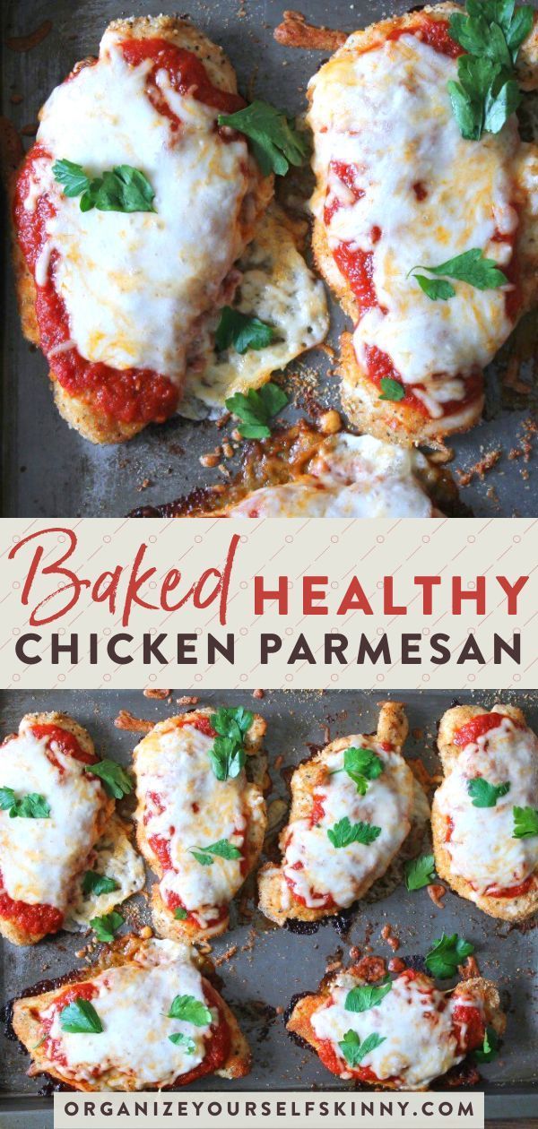 Baked Chicken Parmesan {With Video!} - Organize Yourself Skinny -   16 healthy recipes For Weight Loss family ideas