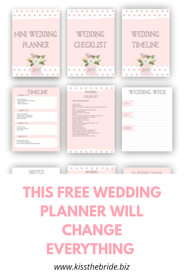 The must have Wedding Planner (and it is FREE) ~ KISS THE BRIDE MAGAZINE -   16 wedding Planner printables ideas