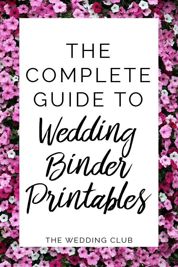 Wedding Binder Printables 101 -   16 wedding Planner printables ideas
