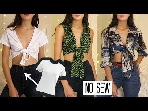 DIY CLOTHES- Quick Tie Front Tops! -   17 DIY Clothes Boho summer ideas