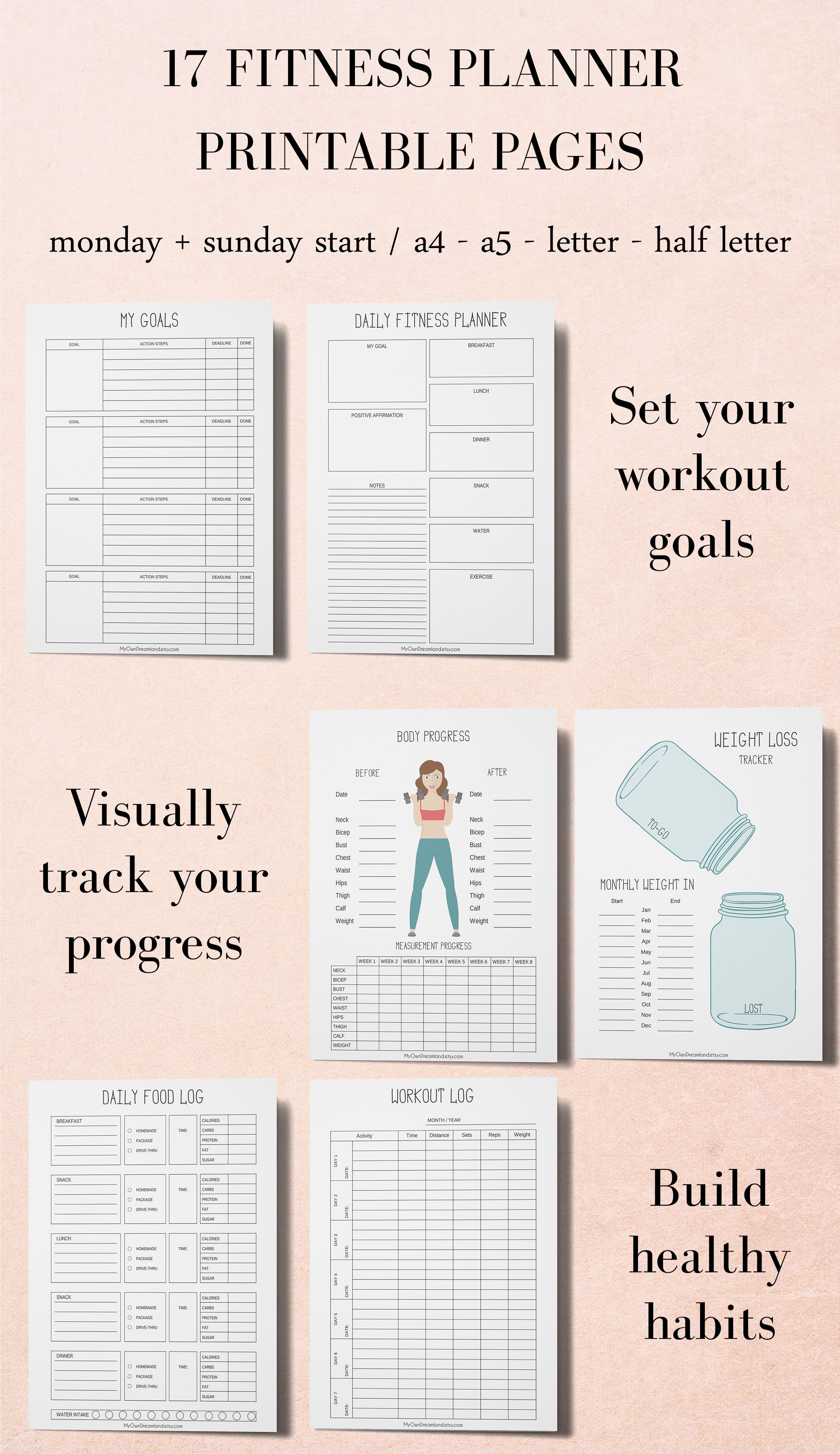 Fitness Planner -   17 fitness Planner ideas