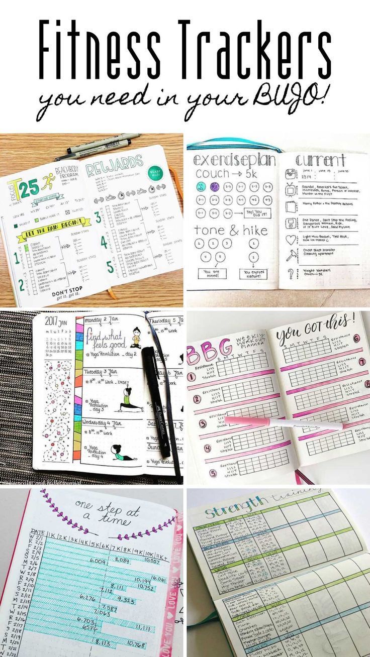 Bullet Journal Fitness Trackers (Finally get fit in 2020!} -   17 fitness Planner ideas