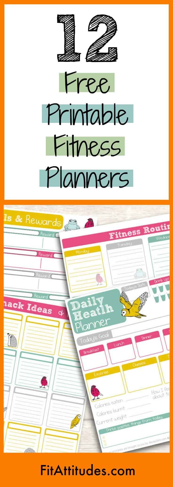Free Printable Fitness Planners for Fitness Goal Setting -   17 fitness Planner ideas
