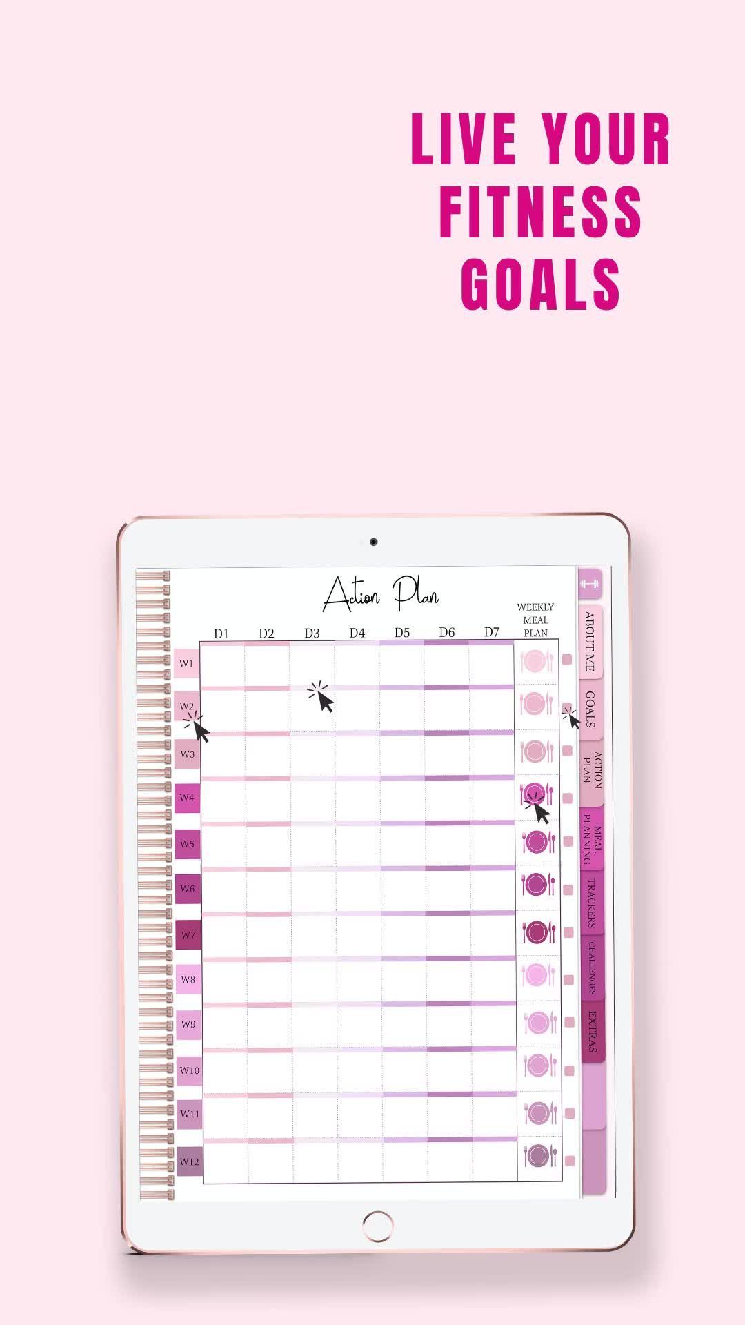 17 fitness Planner ideas