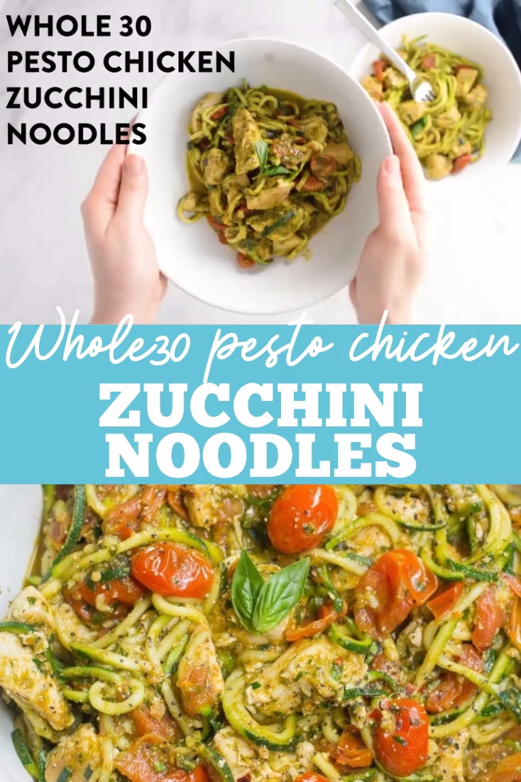 Whole30 Pesto Chicken Zucchini Noodles -   17 healthy recipes Zucchini whole30 ideas