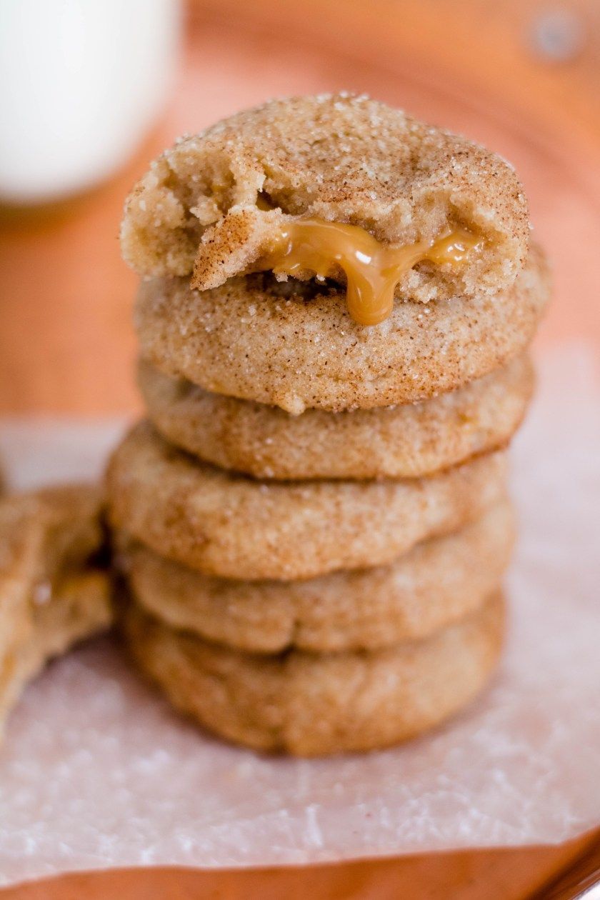 Dulce de Leche Stuffed Snickerdoodle Cookie | Lifestyle of a Foodie -   17 holiday Cookies healthy ideas
