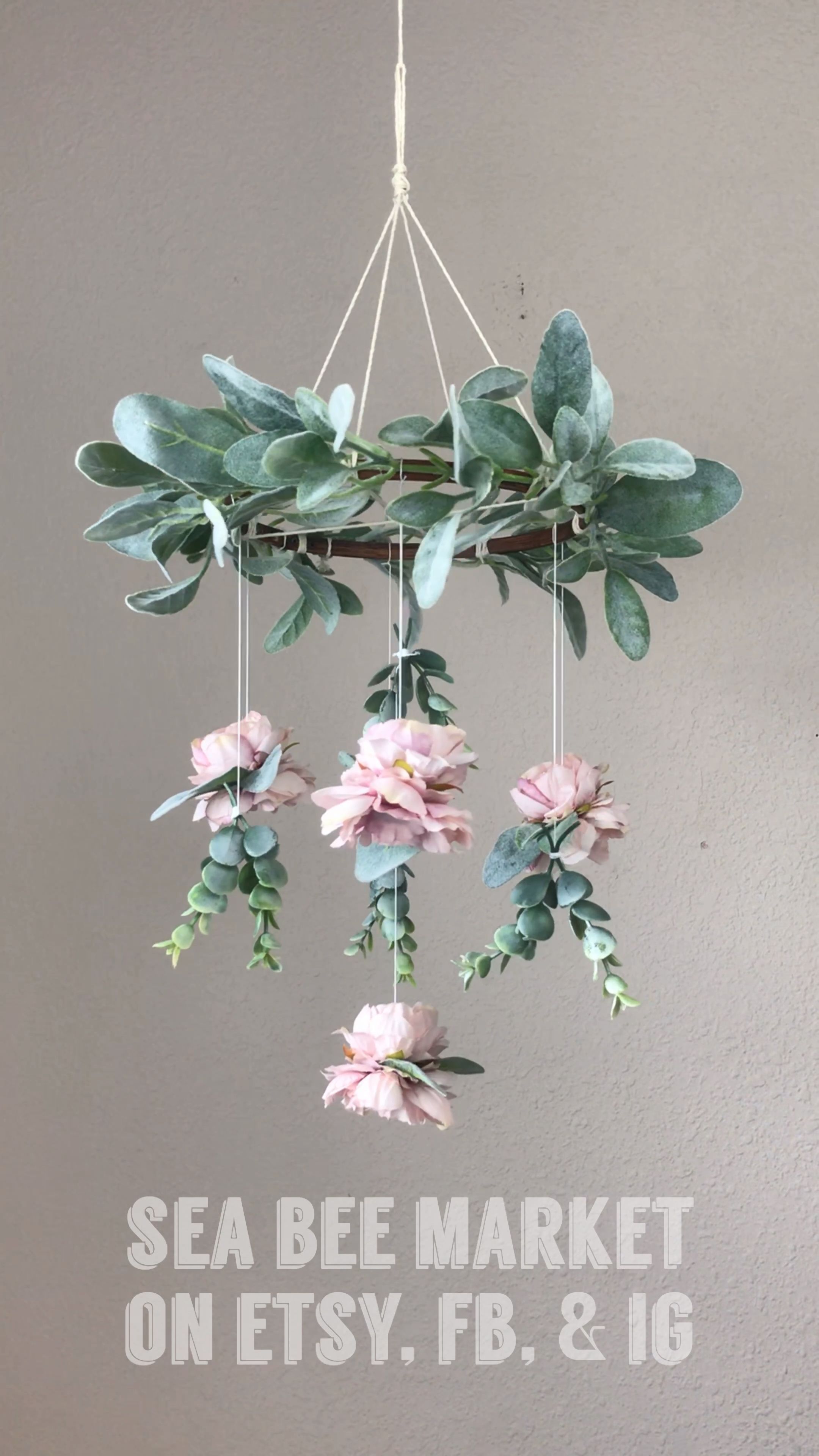 Floral Crib Mobile / Chandelier -   17 room decor Art little girls ideas