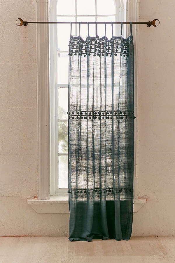Averi Pompom Gauze Window Curtain -   17 room decor For Women curtains ideas