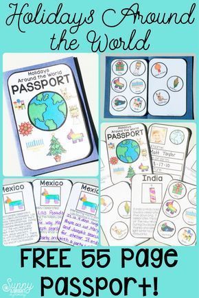 Holidays Around the World - Videos, Songs & LOTS of Links - Sunny and Bright in Primary -   18 holiday Around The World activities ideas
