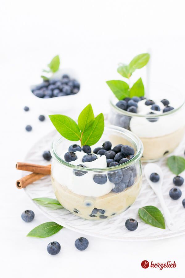 Schwedische Zimtcreme mit Blaubeeren - Schwedisches Dessert -   19 desserts Rezepte heidelbeeren ideas