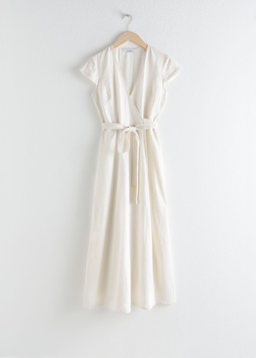 Linen Midi Wrap Dress -   19 dress White cute ideas