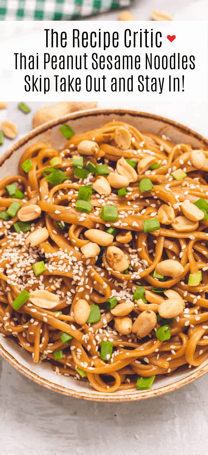 Thai Sesame Peanut Sauce Noodles Recipe | The Recipe Critic -   19 healthy recipes Asian peanut butter ideas