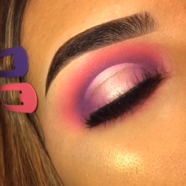 Pink & Purple Eyeshadow | Cut Crease Eye Look | Tutorial -   20 makeup Eyeshadow videos ideas