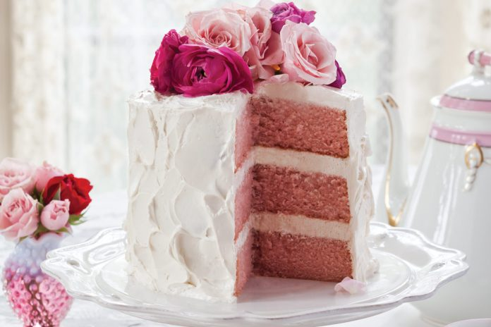 Pink Velvet Cake with Vanilla Swiss Meringue - Victoria Magazine -   22 cake Beautiful swiss meringue ideas