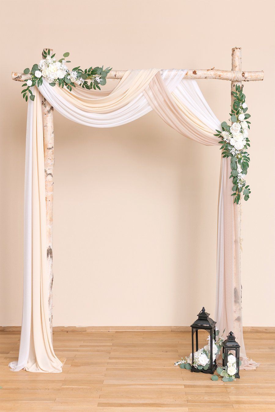 Wedding Arch Drapping Fabric 30 -   9 wedding Arch tulle ideas