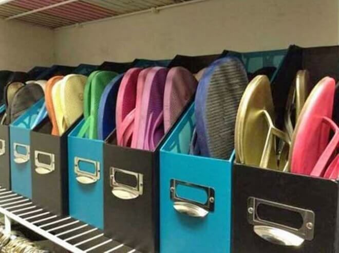 19 Amazing Home Organization Tips and Hacks -   11 DIY Clothes Organizer flip flops ideas