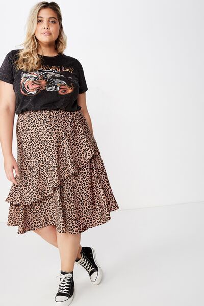 Curve Ruffle Midi Skirt | Plus Size -   11 DIY Clothes Plus Size for women ideas