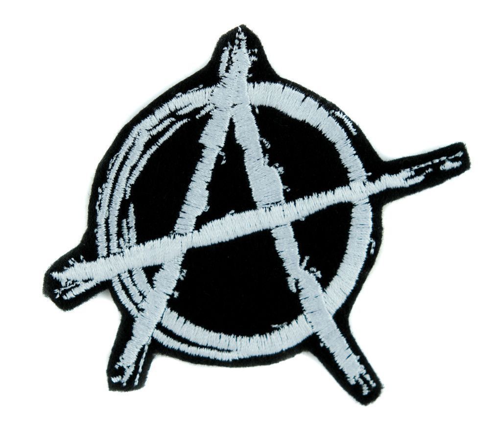 White Anarchy Sign Patch Iron on Applique Alternative Punk Rock Clothing DIY -   11 DIY Clothes Punk grunge ideas