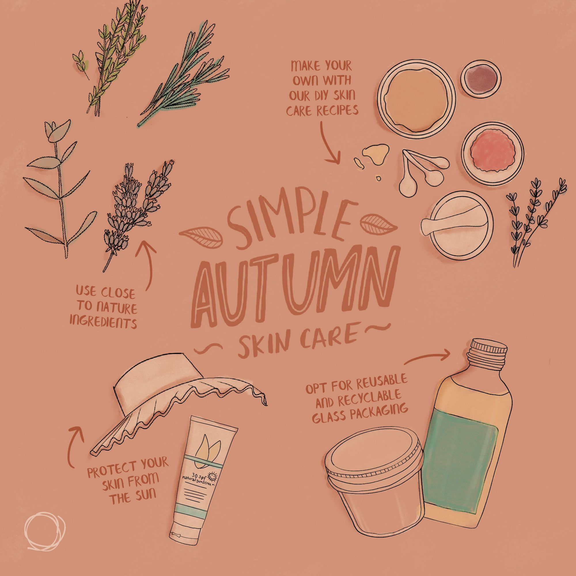 4 Ways to Simplify your Autumn Skin Care Routine | Biome Eco Store -   11 skin care Illustration life ideas