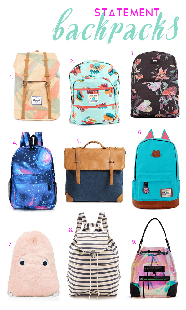 Back to School Statement Backpacks - Michelle Phan -   12 DIY Clothes Tumblr back to school ideas