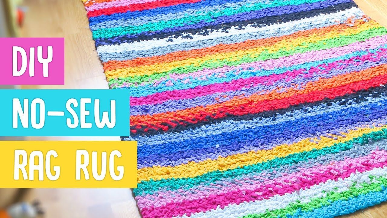 DIY No Sew Rag Rug -   13 fabric crafts No Sew rag rugs ideas