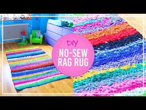 DIY No Sew Rag Rug -   13 fabric crafts No Sew rag rugs ideas