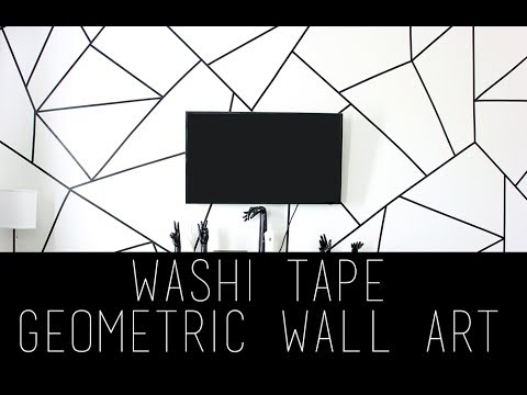 DIY Geometric Wall Art Using Washi Tape | Pinterest | Tumblr -   DIY & Crafts