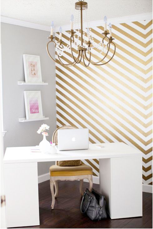 10 Wonderful Washi Tape Wall Decor Ideas That Look Amazing! -   13 room decor Gold washi tape ideas