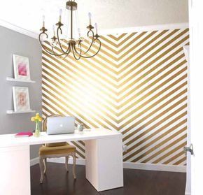 10 Wonderful Washi Tape Wall Decor Ideas That Look Amazing! -   13 room decor Gold washi tape ideas