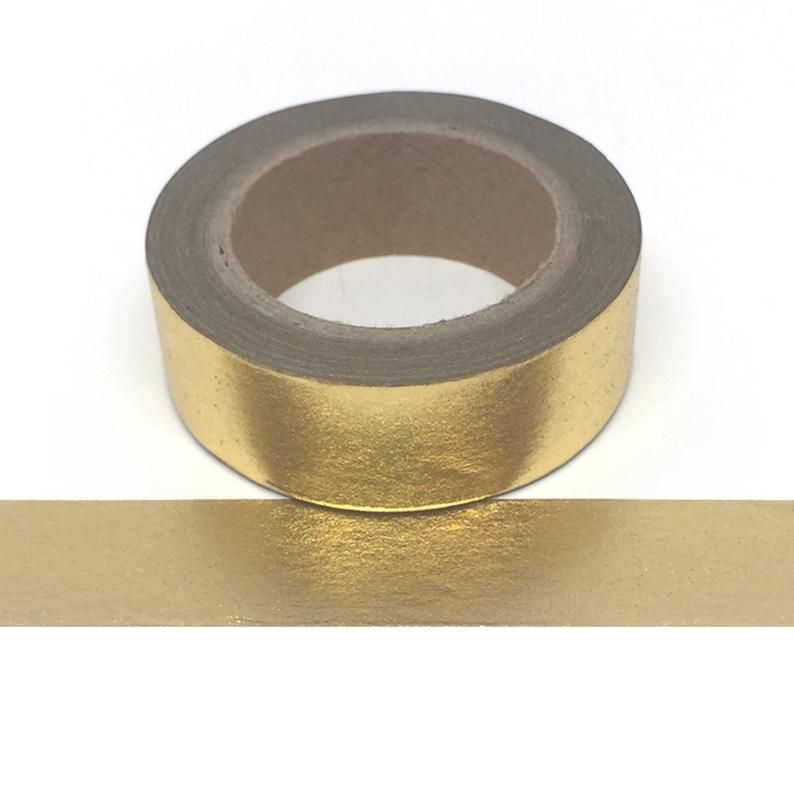 Gold Foil Washi Tape - Solid Gold Colour Foil Tape -   13 room decor Gold washi tape ideas